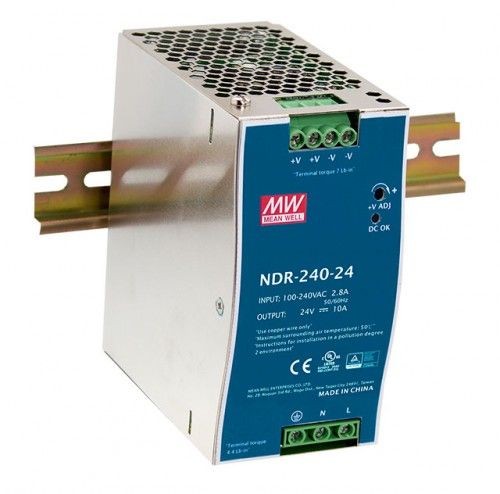 Sursă de alimentare industrială cu montare pe șină DIN: NDR-240-24, NDR-240-48 - imagine 3